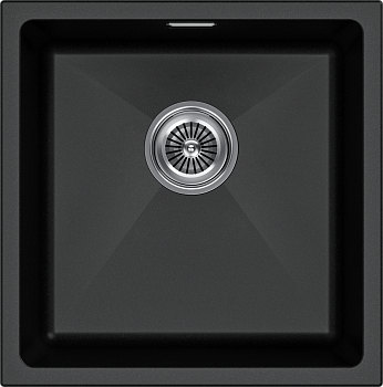 Кухонная мойка Paulmark LUMI 45UNI LU45-BL 46х46 цвет черный